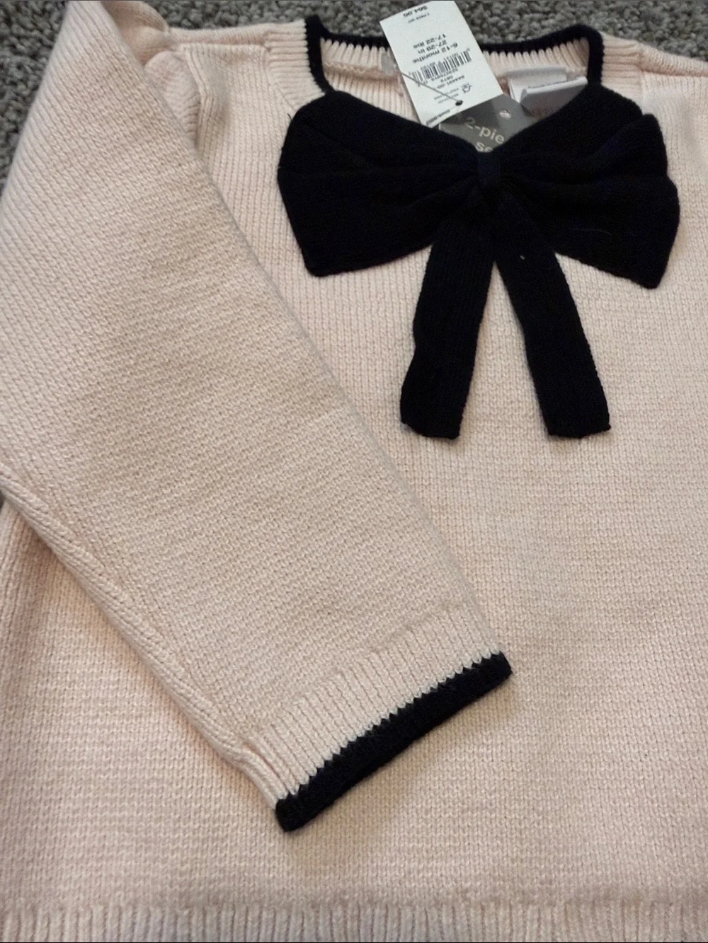NWT baby Gap pink sweater set, size 6-12 mos